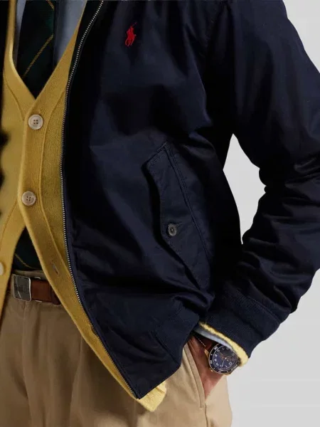 Kurtka bomber Ralph Lauren z logo niebieski