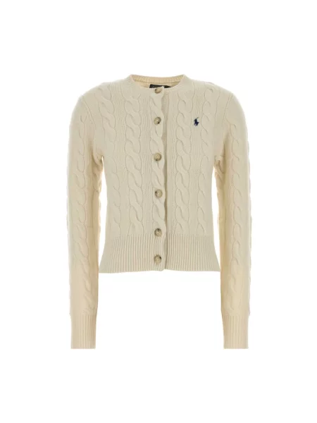 Kardigan Polo Ralph Lauren z kaszmiru biały