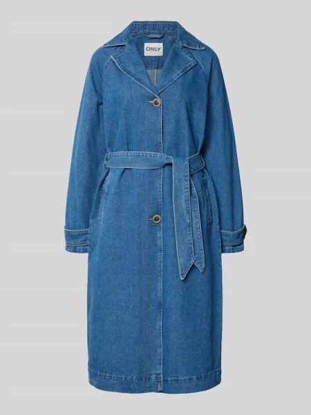 Płaszcz jeansowy o kroju oversized z mieszanki bawełny model ‘MALOU’ Only niebieski