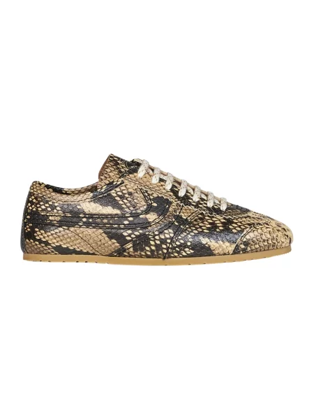 Sneakersy Dries Van Noten skórzane beżowe