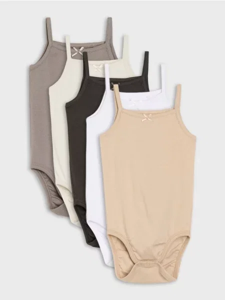 Sinsay body na ramínka 5 pack béžová