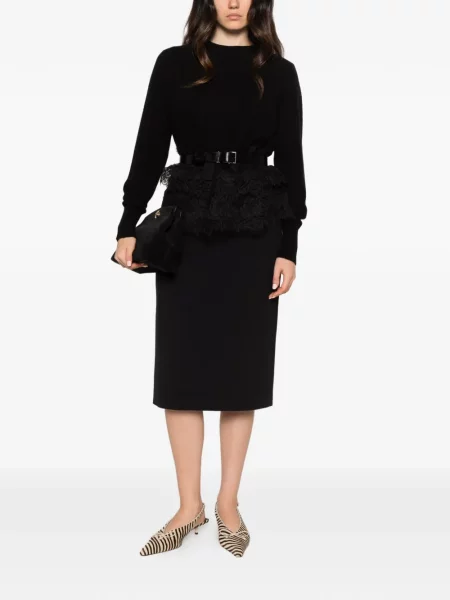 Pulover Ermanno Scervino din dantelă negru