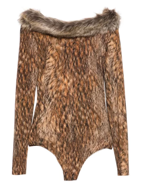 Κορμάκι Mm6 Maison Margiela με σχέδιο καφέ