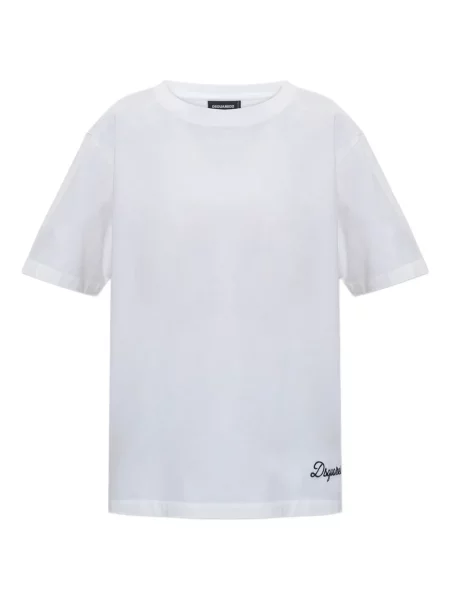 Tricou Dsquared2 cu broderie alb