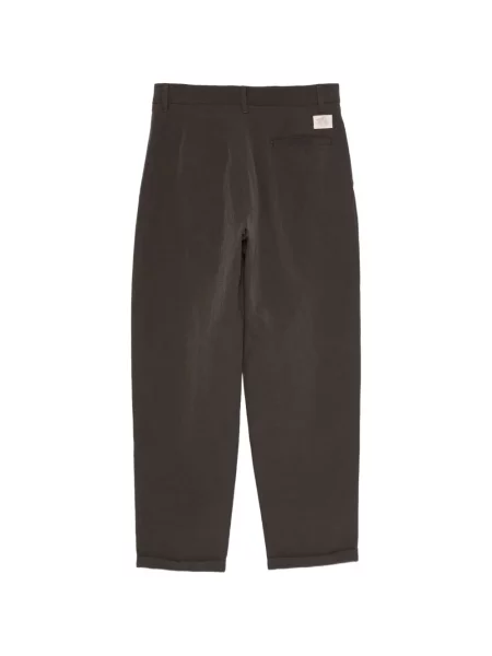 Pantaloni Ranra plisate maro