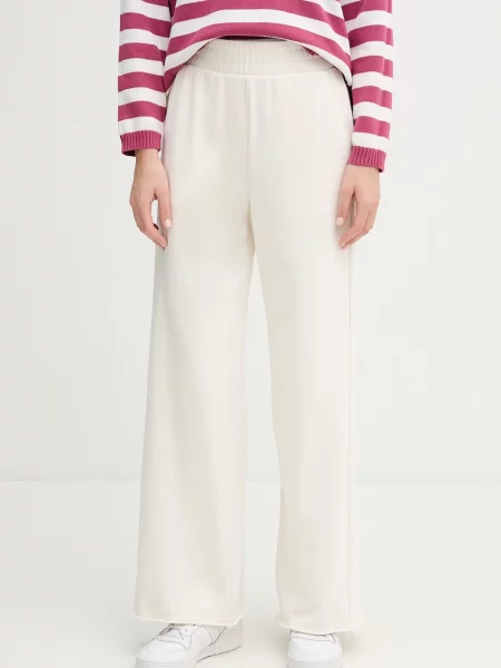 United Colors of Benetton spodnie dresowe z bawełną beżowe