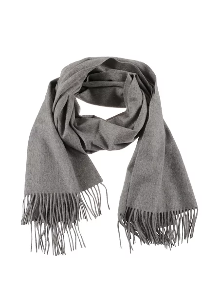 Fular Max Mara cu franjuri gri