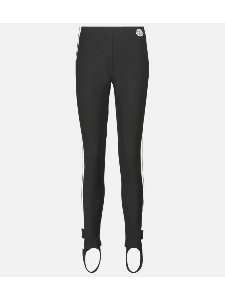 Leggings Moncler din jerseu negru
