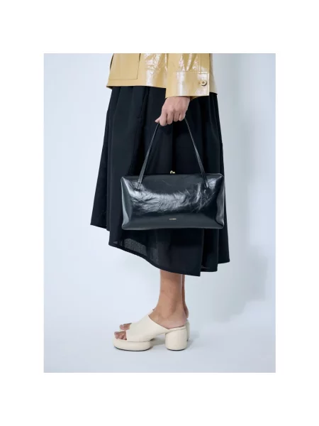 Torebka Jil Sander skórzana czarna
