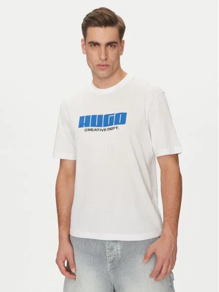 HUGO Majica Newromi bela