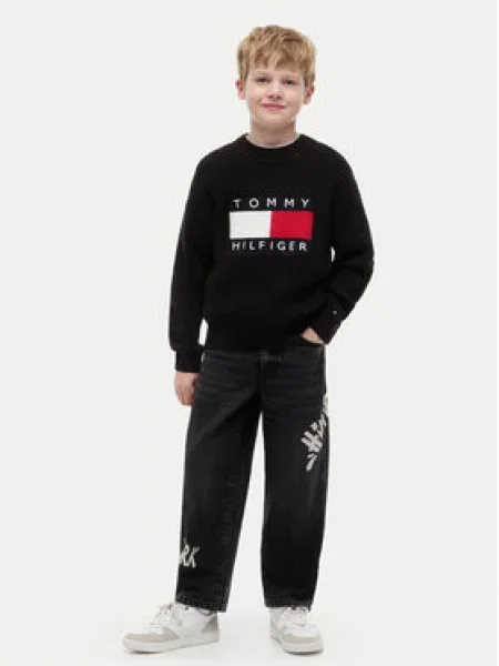 Gyerek szvetter Tommy Hilfiger fekete
