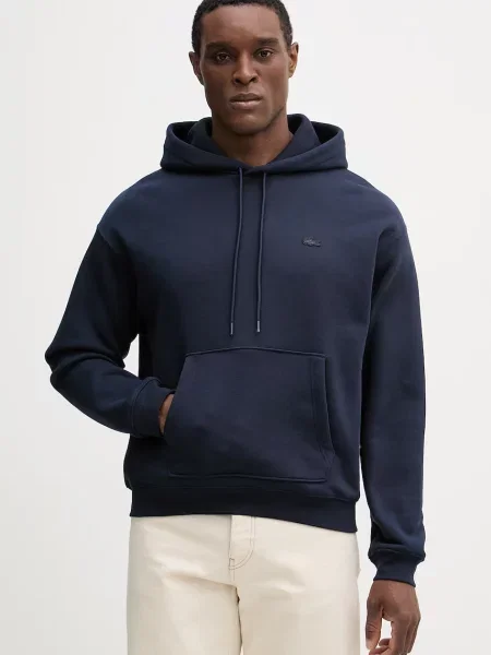 Bombažen pulover Lacoste modra