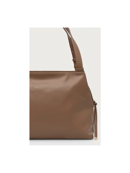 Armani Exchange torebka tote z imitacji skóry brązowa