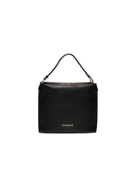 Torebka hobo Nerogiardini z nadrukiem zwierzęcym czarna