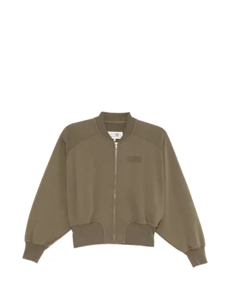 Hanorac cu fermoar Mm6 Maison Margiela cu autograf verde