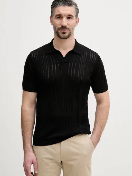 Tricou polo Karl Lagerfeld negru