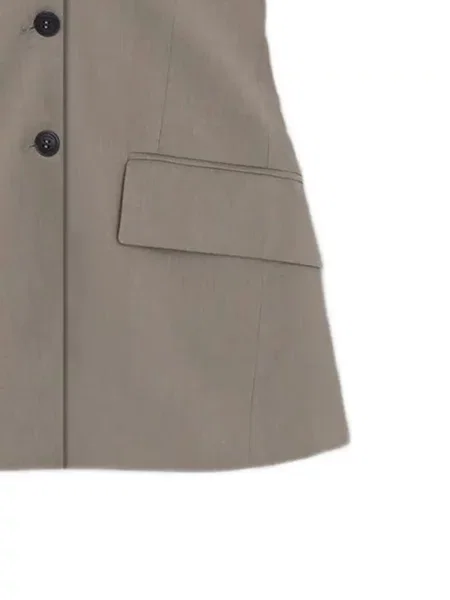 Top Nanushka cu gât halter gri