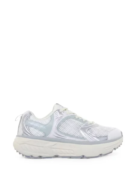 Sneakerși Fessura plasă alb