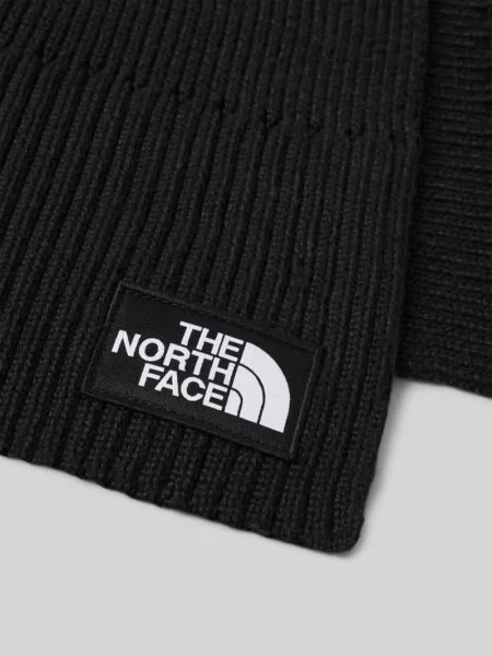 Szal w imitacji dzianiny z naszywką z logo The North Face czarna