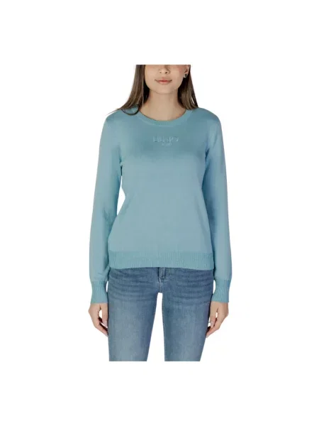 Dzianinowy sweter Liu Jo niebieski