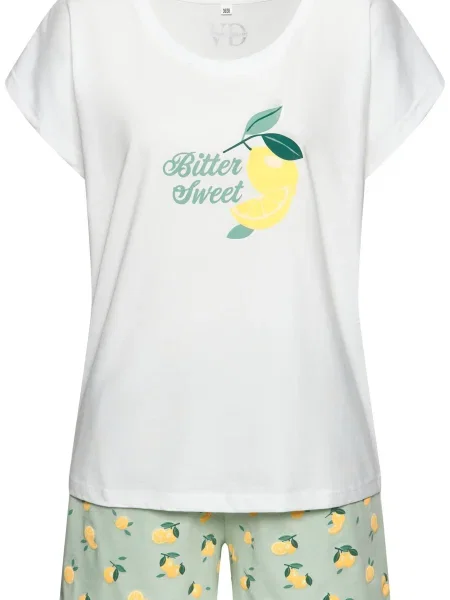 VIVANCE Kratke hlače za spanje rumena / zelena bela