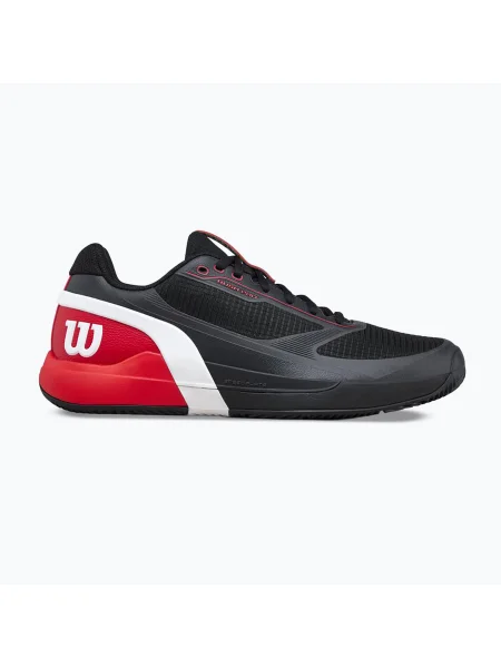 Buty do tenisa Wilson Rush Pro 5 Clay black/infrared/white białe