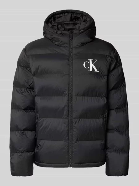 Kurtka w stylu puffer o kroju regular fit z nadrukiem z logo model Monogram' Calvin Klein Jeans czarna