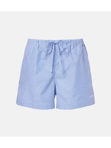 Szorty Hunza G w paski popelinowe niebieskie
