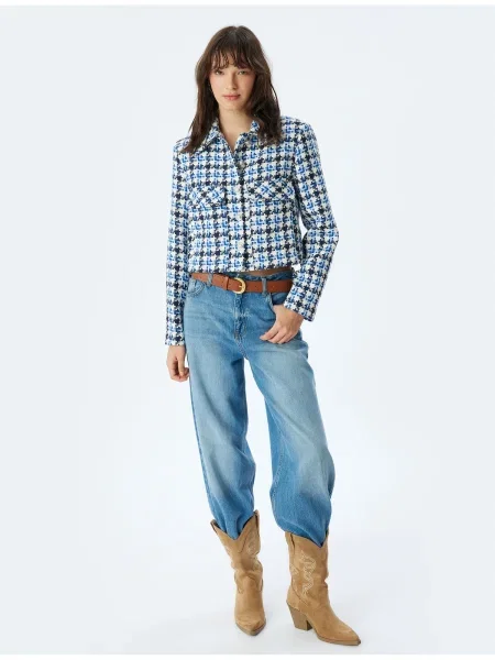 Geacă Koton din tweed gri