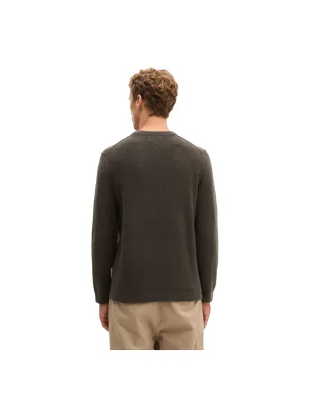 Sweter Marc O'polo wełniany z długim rękawem brązowy