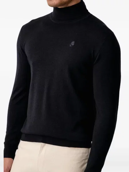 Pulover Karl Lagerfeld cu broderie negru