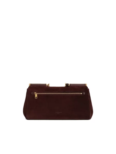 Torebka Dolce And Gabbana zamszowa brązowa