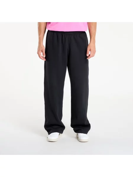 Nadrágok Nike Solo Swoosh Fleece Open-Hem Pants Black/ Black/ White L fehér