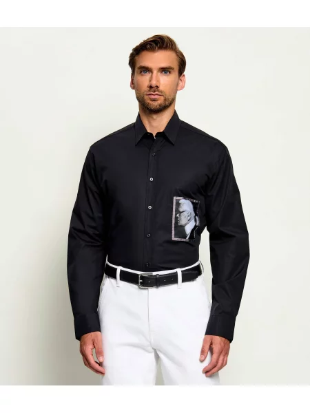 Karl Lagerfeld Cămașă | Relaxed fit negru