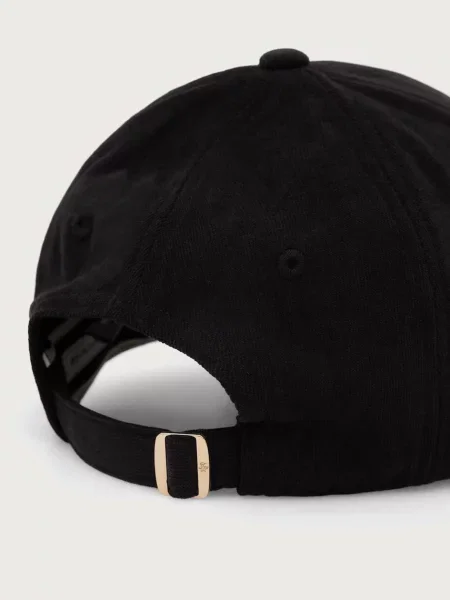 Tommy Hilfiger czapka bejsbolówka sztruksowa czarna