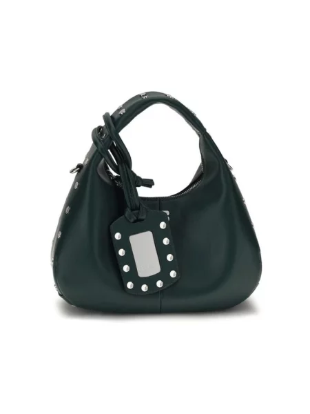 GANNI Hobo Mini Studs torebka zielona