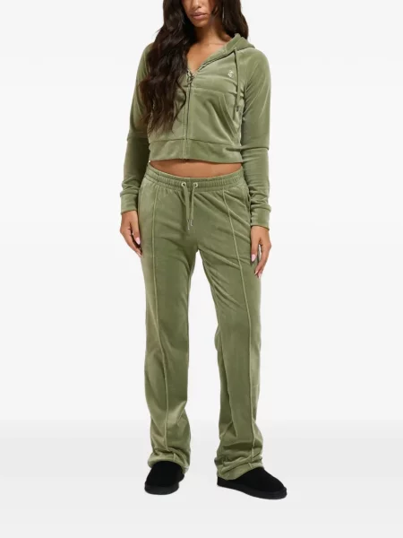 Futó nadrág Juicy Couture autogrammal zöld