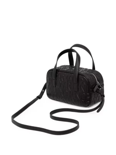 Geantă Armani Exchange cu autograf negru