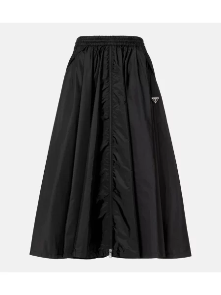Spódnica midi Prada do kolan czarna