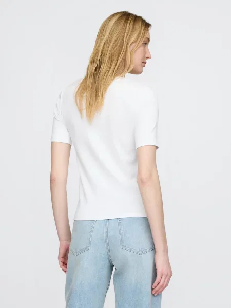 Къс тениска Gap бяло