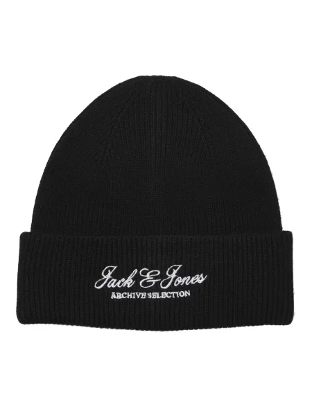 JACK & JONES Căciulă JACNAPA negru alb