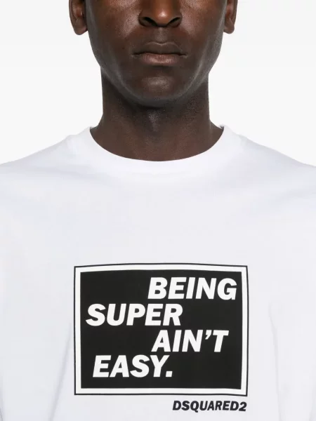 Tricou Dsquared2 cu imagine alb