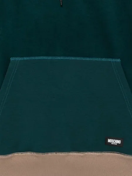 Majica s kapuljačom Moschino s autogramom zelena