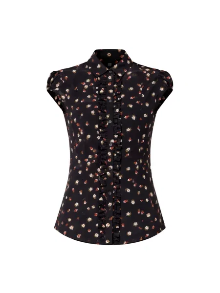 Koszula Max Mara Studio z krepy niebieska