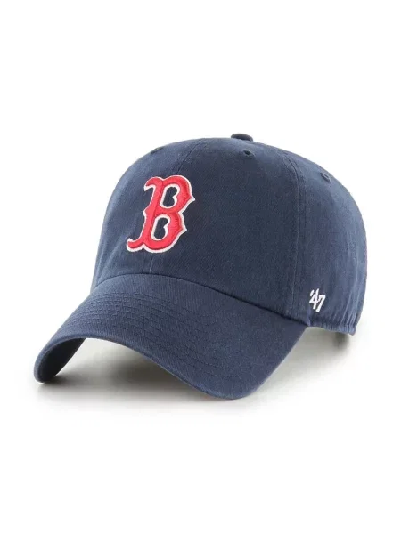 47 brand sapca MLB Boston Red Sox albastru marin cu imprimeu roșu