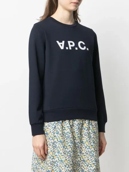 Mikina A.p.c. s potiskem modrá