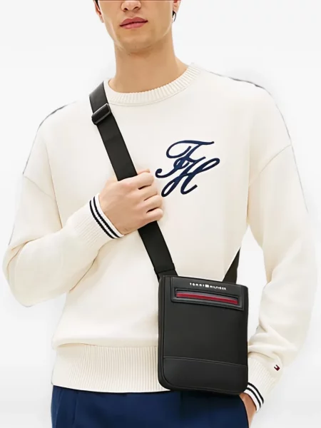 Τσάντα χιαστί Tommy Hilfiger με σχέδιο μαύρο