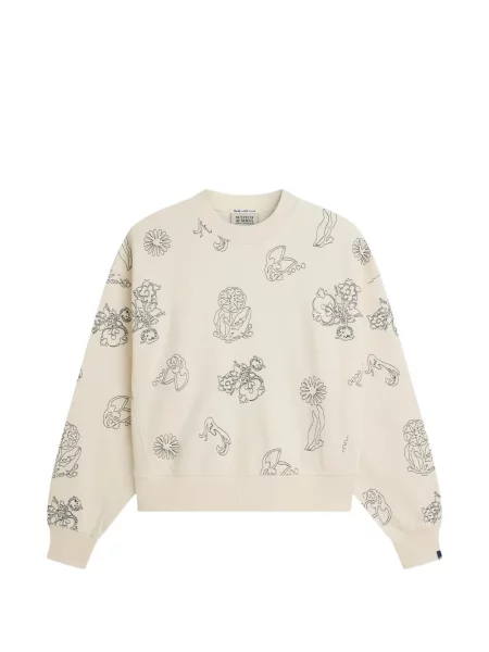 Hanorac Scotch & Soda cu broderie cu model floral