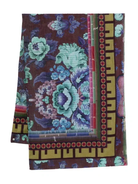 Šal Pierre-louis Mascia s cvjetnim printom s printom ljubičasta