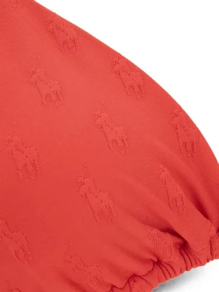Jacquard top Polo Ralph Lauren s vezom crvena